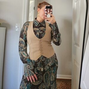 Paisley blouse and skirt set